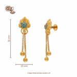 Floral Fancy Gold Ball Earring