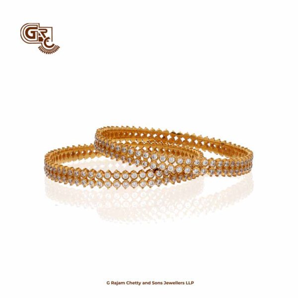 Gleam Green Stone Traditional Bangles