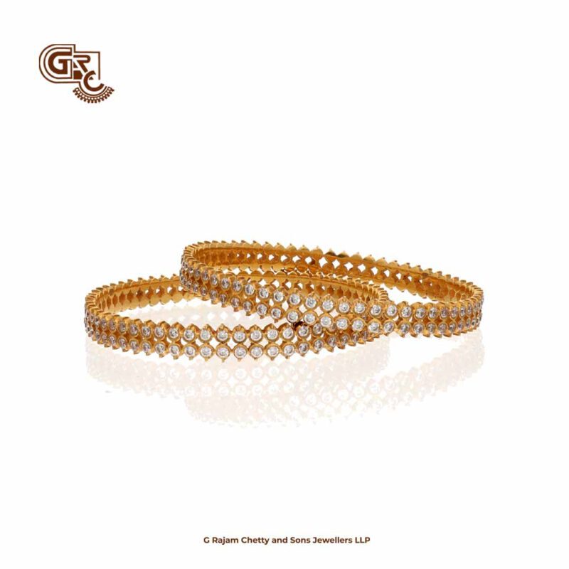 Gleam Green Stone Traditional Bangles