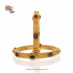 Tradition Red and Green Stone Screw Bangles