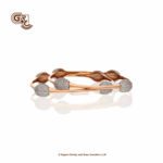 Glitering Fancy 18K Rose Gold Bangles