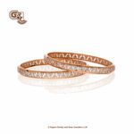 Glitering Stone Traditional 18K Rose Gold Bangles