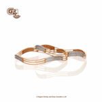 Stone Glitering Fancy 18K Rose Gold Bangles