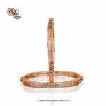 Fancy Stone Glitering Square 18K Rose Gold Bangles