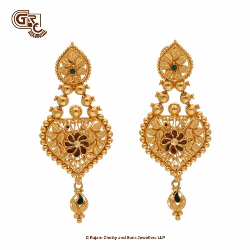 Floral Fancy Chandballi Drops Earring