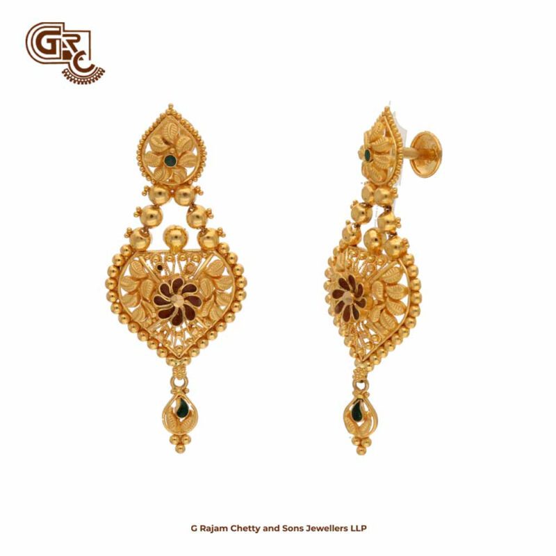 Floral Fancy Chandballi Drops Earring