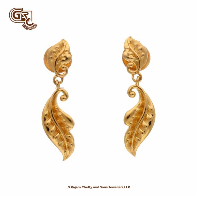 Fancy Gold Leaf Earring