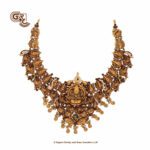 Antique Lakshmi Floral Gold Beads Necklace