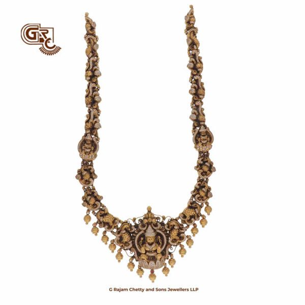 Antique Lakshmi Glittering Stone Traditional Haram