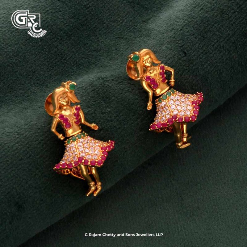 Dancing Glitering Stone Fancy Earring