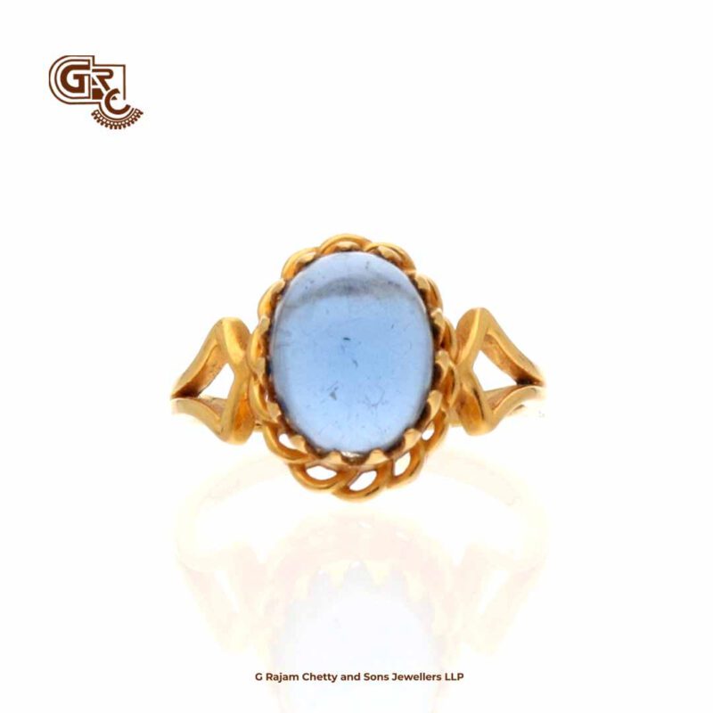 Glittering  Blue Stone Ring