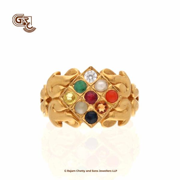 Navarathana Stone Floral Ring