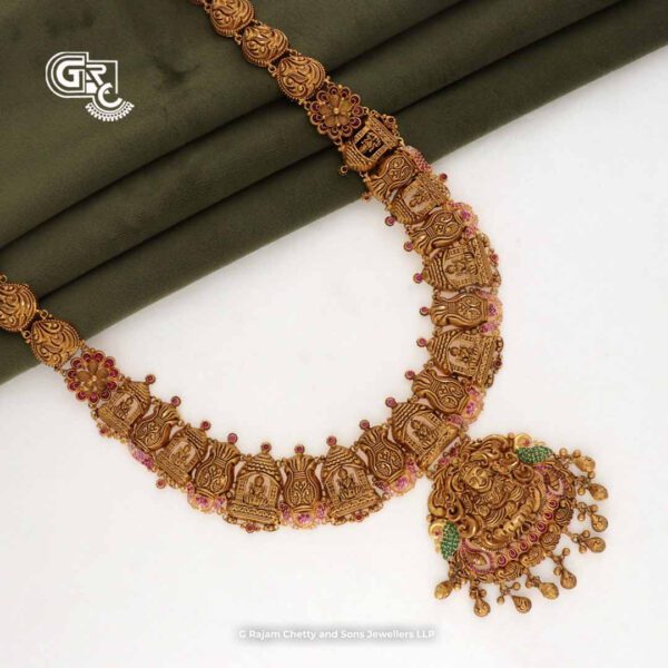 Antique Lakshmi Floral Gold Beads Traditional Haram