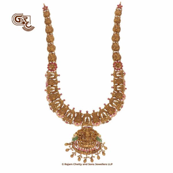 Antique Lakshmi Floral Gold Beads Traditional Haram