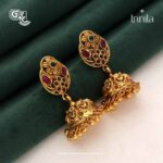 Floral Glitering Stone Jimikki Silver Earring