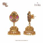 Floral Glitering Stone Jimikki Silver Earring