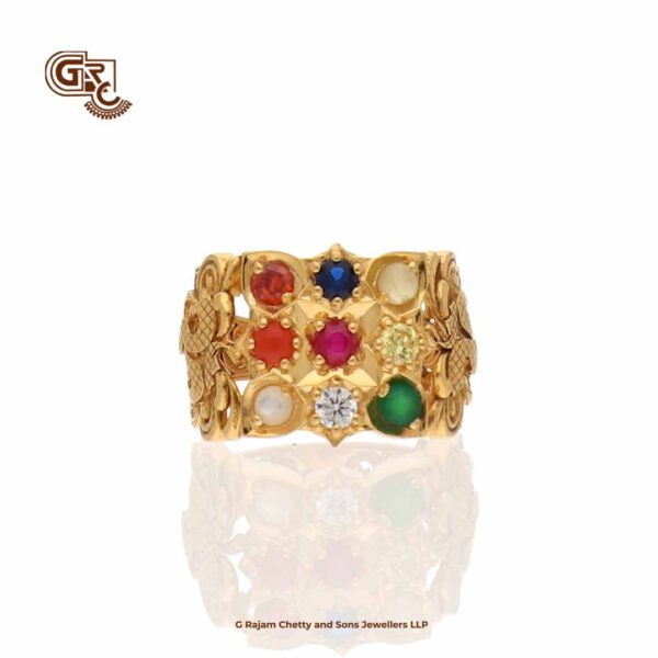 Navarathana Stone Floral Ring