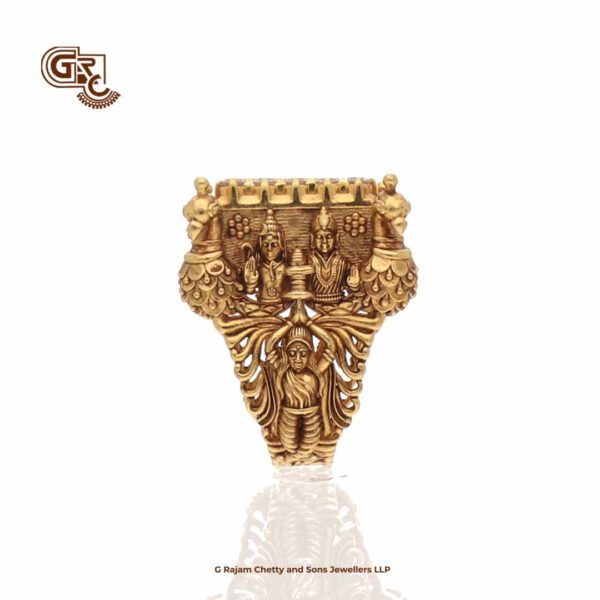 Aesthetics Stones Antique Siva Parvathi Divine Ring