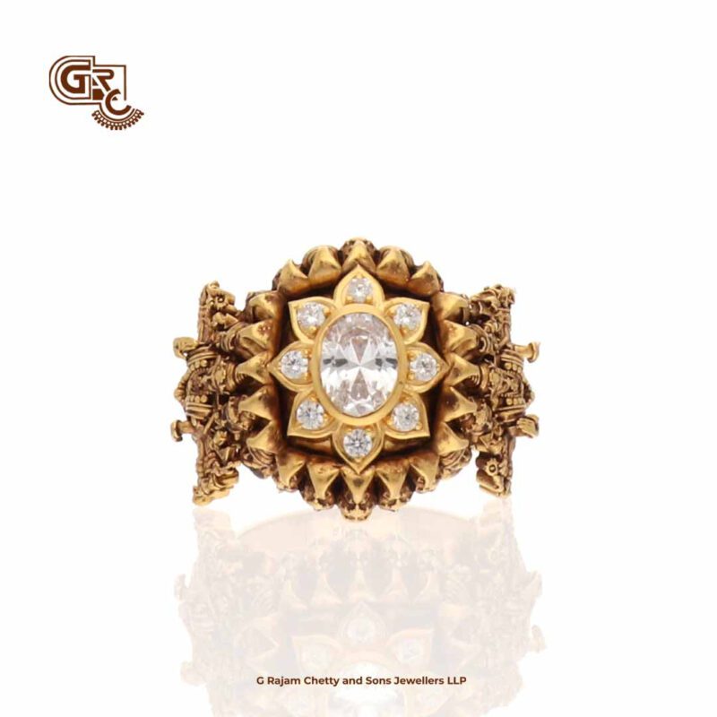 Glittering Stones Vishnu Bhagavan Dasavatharam Divine Ring