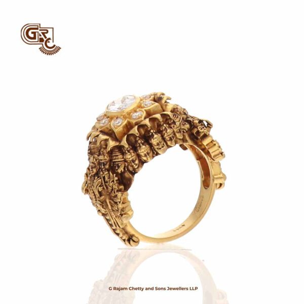 Glittering Stones Vishnu Bhagavan Dasavatharam Divine Ring