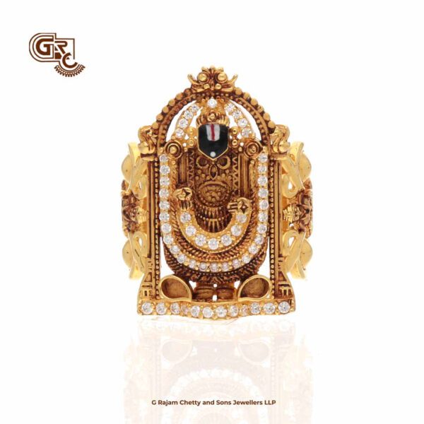 Antique Srinivasa Perumal Divine Traditional Grand Ring