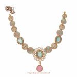 Luxury Glittering Stone Fancy Necklace with Earring