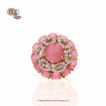 Fancy Pink Stone Rose gold Ladies Ring