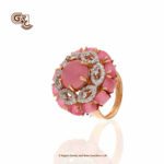 Fancy Pink Stone Rose gold Ladies Ring