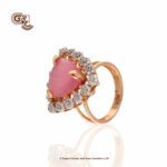 Fancy Glitering Stone Rose gold Ladies Ring