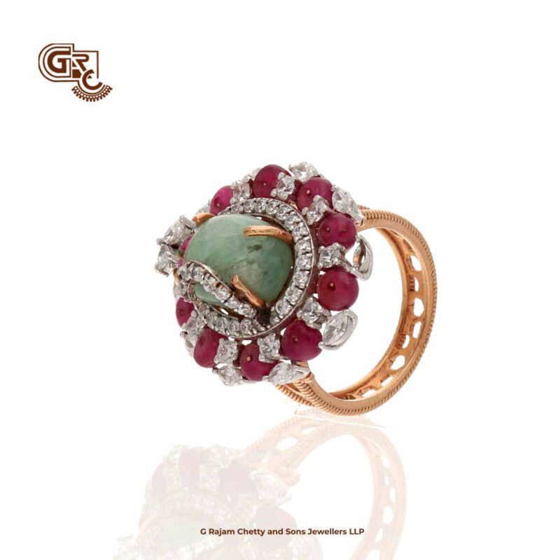 Fancy Stone Rose gold Ladies Ring