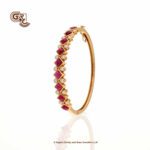 Glittering Stone Ruby Elegant Ladies Bracelet