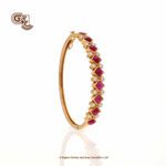 Glittering Stone Ruby Elegant Ladies Bracelet