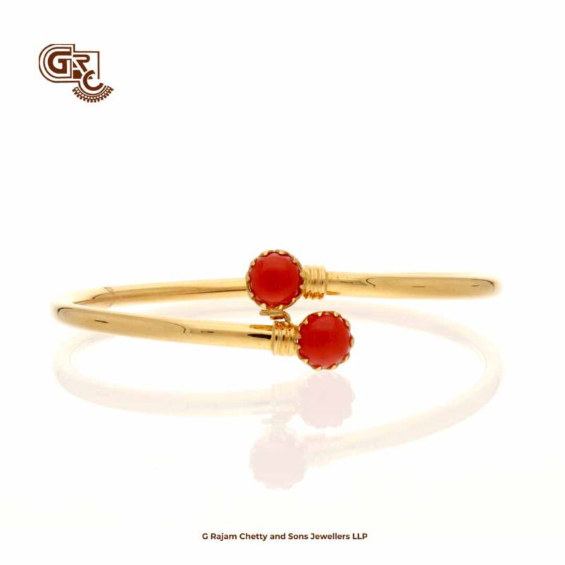 Red Coral Round Ladies Bracelet