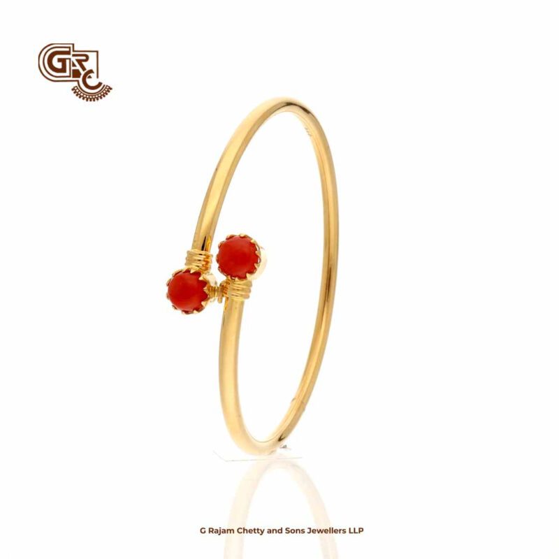 Red Coral Round Ladies Bracelet