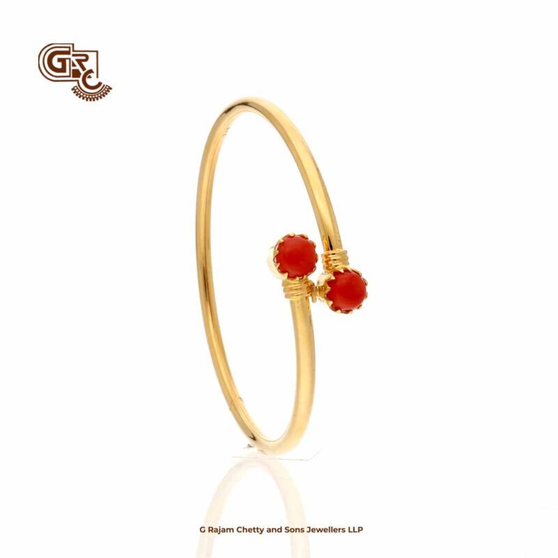 Red Coral Round Ladies Bracelet