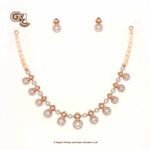 Glittering Stone Fancy 18K Necklace With Earring