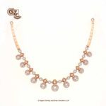 Glittering Stone Fancy 18K Necklace With Earring