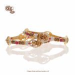 Antique Lakshmi Luxury Fancy Ruby Stone Bangle