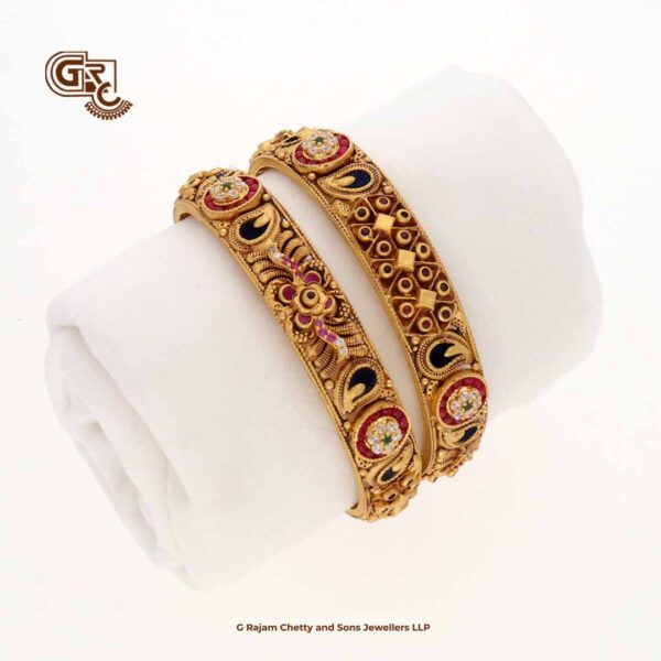 Antique Floral Uniques Kamalam Traditional Bangle