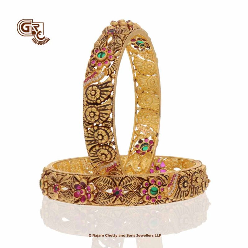 Antique Kamalam Floral Traditional Bangle