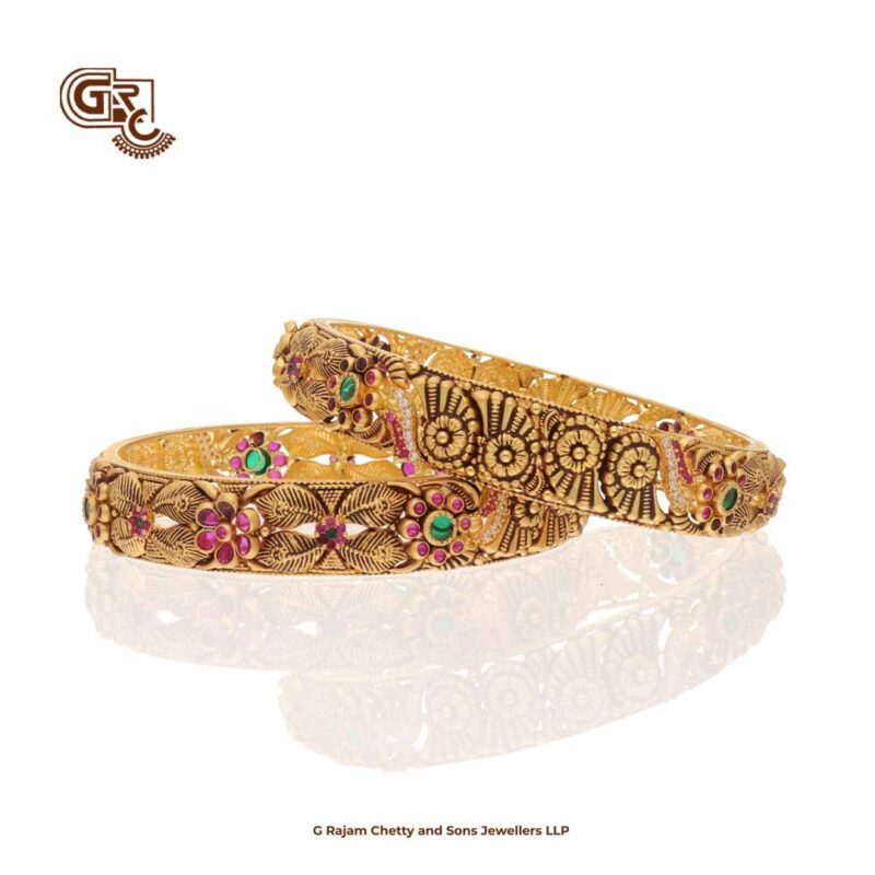 Antique Kamalam Floral Traditional Bangle