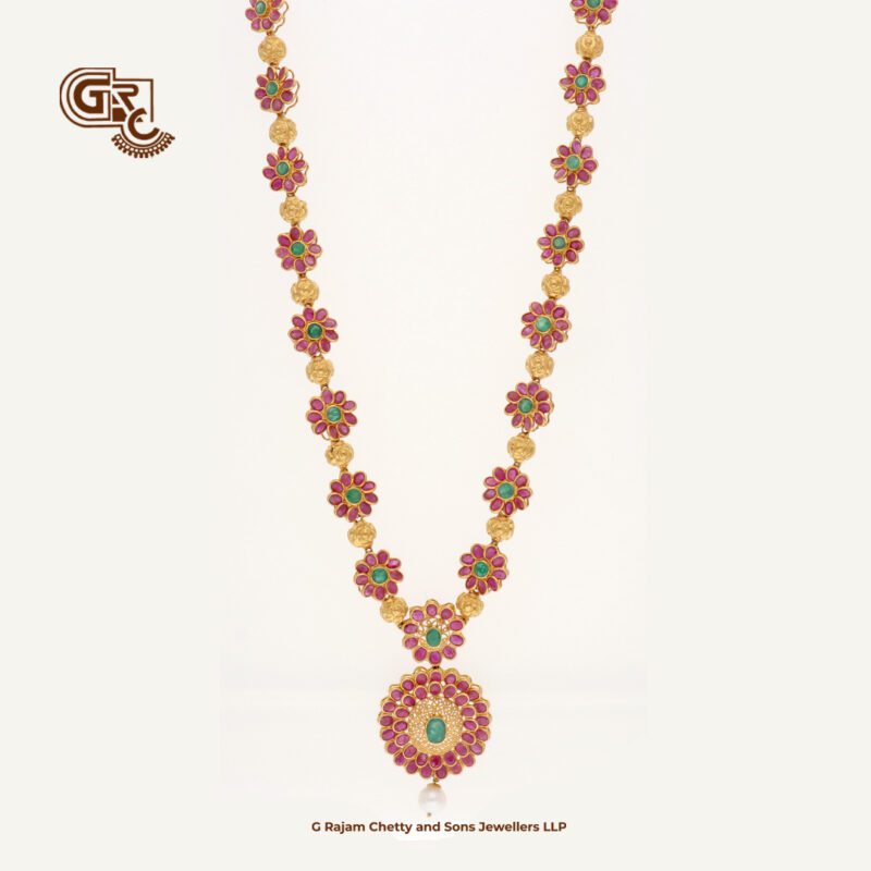 Luxury Uniques Ruby Stones Kamalam Traditional Haram