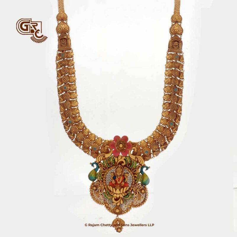 Antique Lakshmi Colour Enamol Traditional Haram