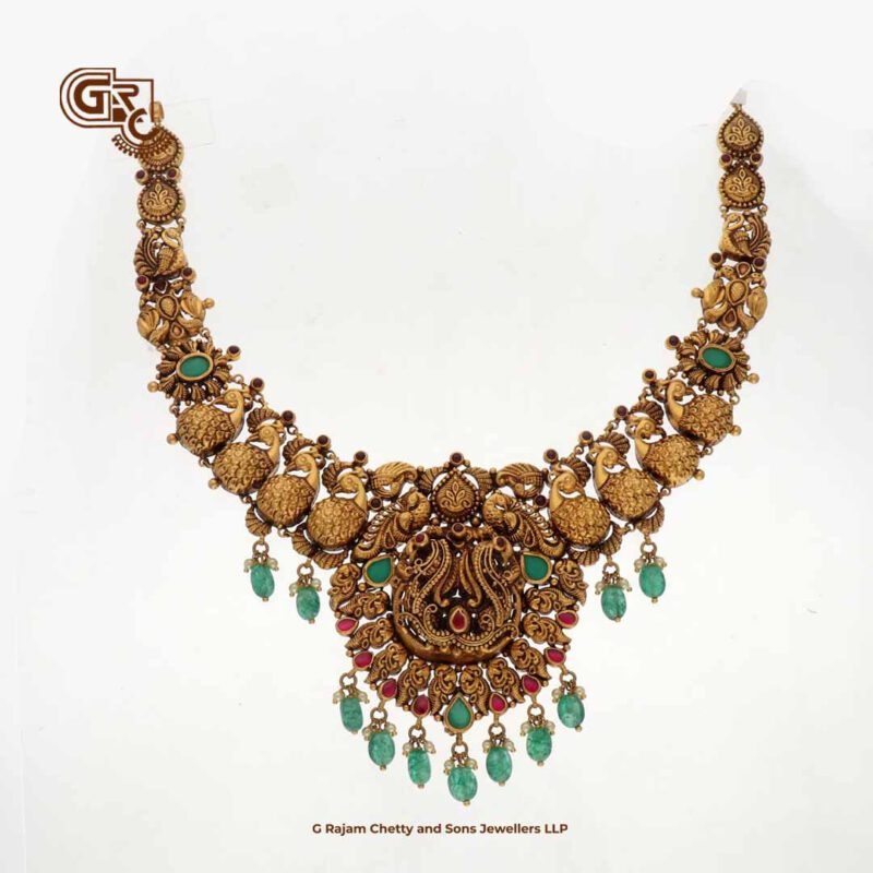 Antique Floral peacock Traditional Necklace