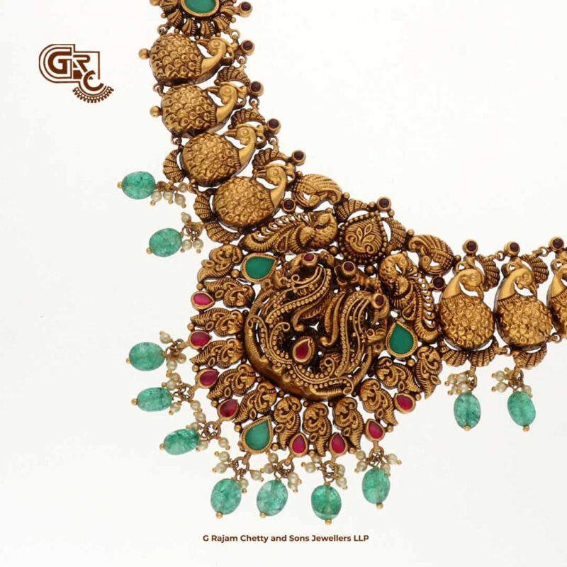 Antique Floral peacock Traditional Necklace