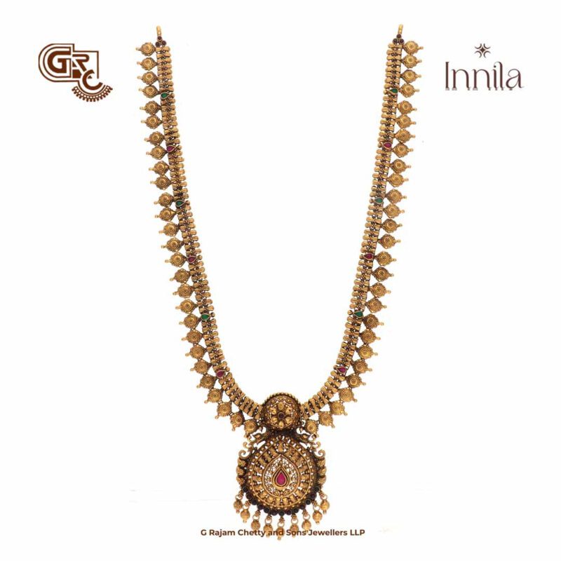 Antique Floral Beads Gold Plated Haram