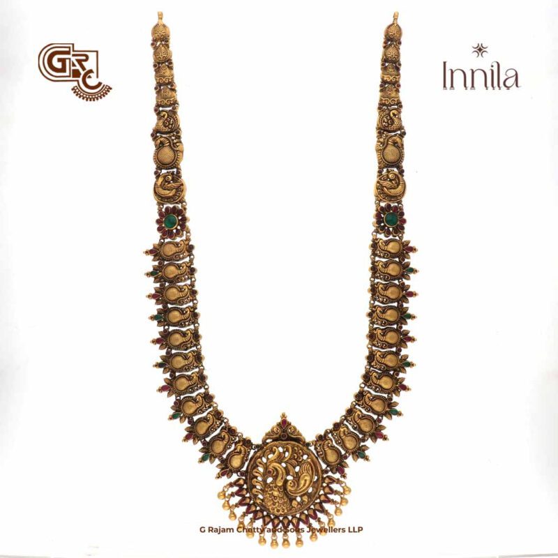 Antique Manga Floral Gold Plated Haram