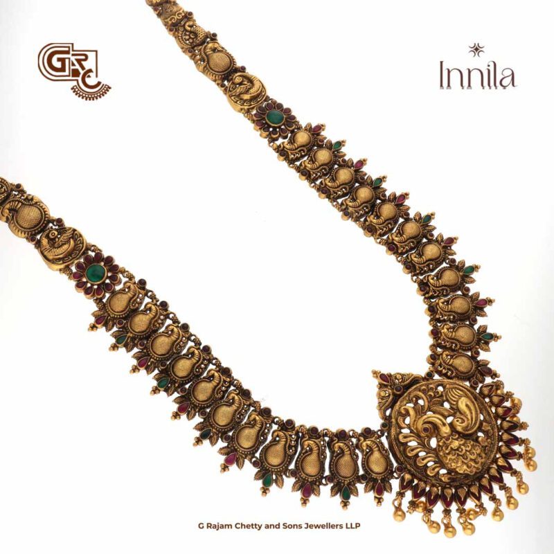 Antique Manga Floral Gold Plated Haram