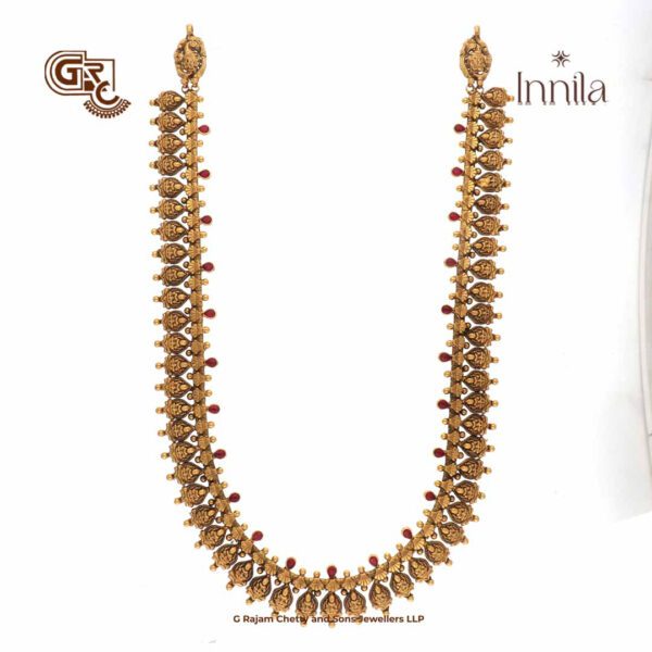 Antique Kasu Lakshmi Floral Gold Plated Haram Antique Kasu Lakshmi Floral Gold Plated Haram