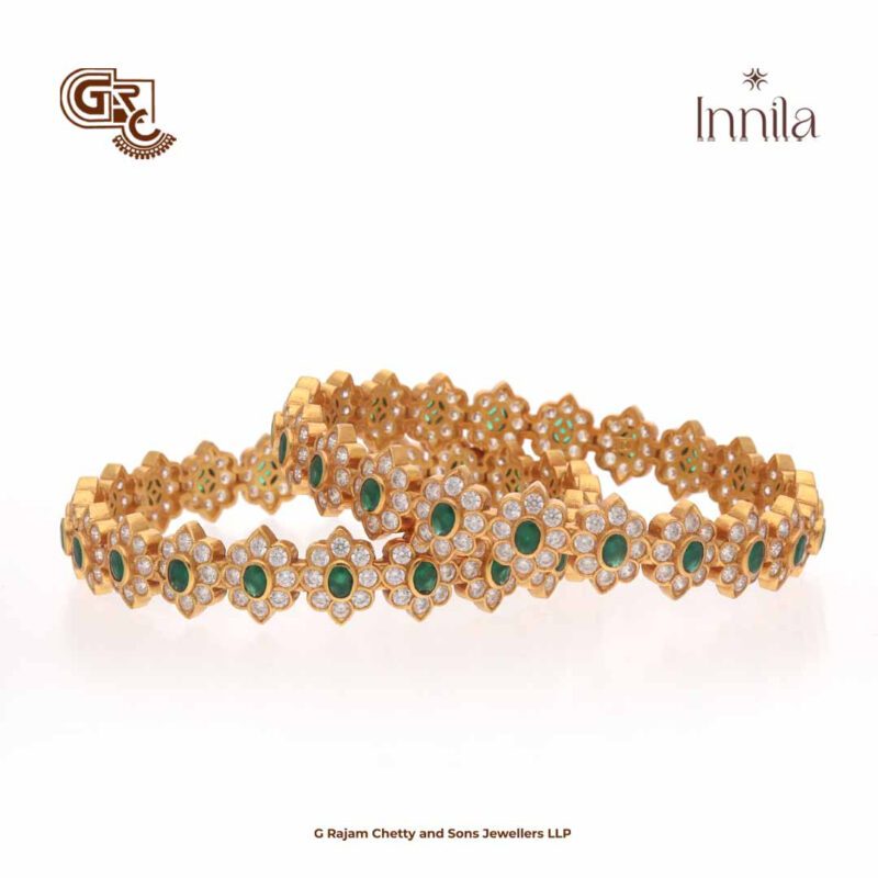 Glitter Stone Green Innila Bangle